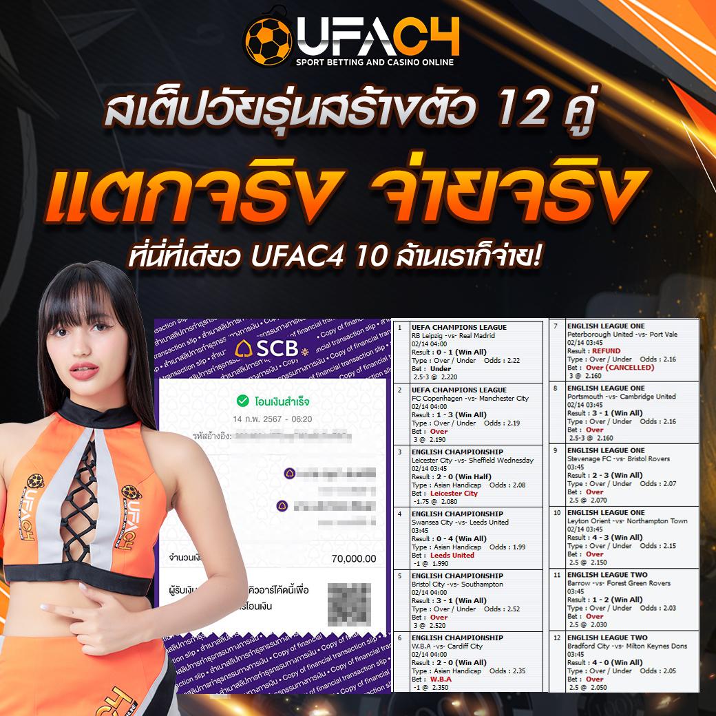 ผลการแข่งขัน คาสิโนออนไลน์ เติมเต็มความมันส์อันดับ 1 ของไทย